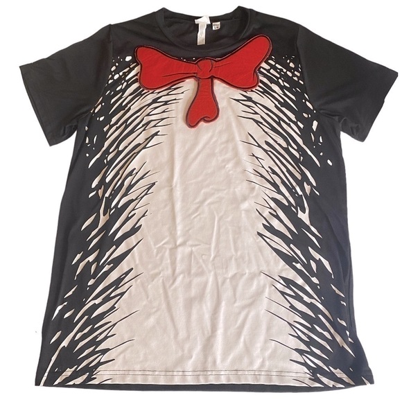 Dr. Seuss Cat in the Hat Short Sleeve Adult S/M Costume Shirt - Picture 1 of 5